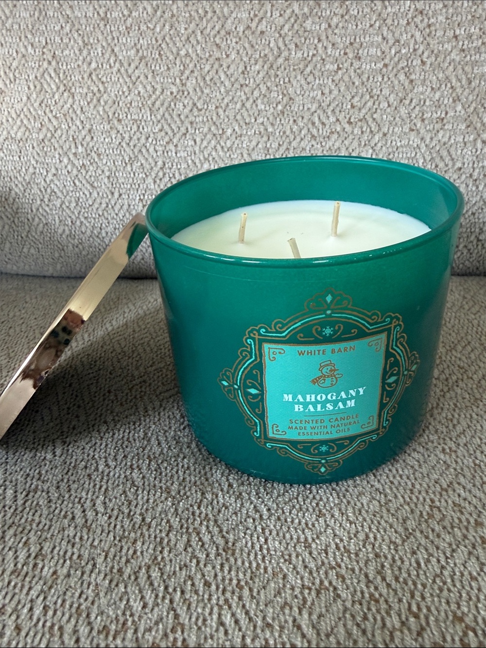 White Barn Green Mahogany Balsam 3-Wick Jar Candle
